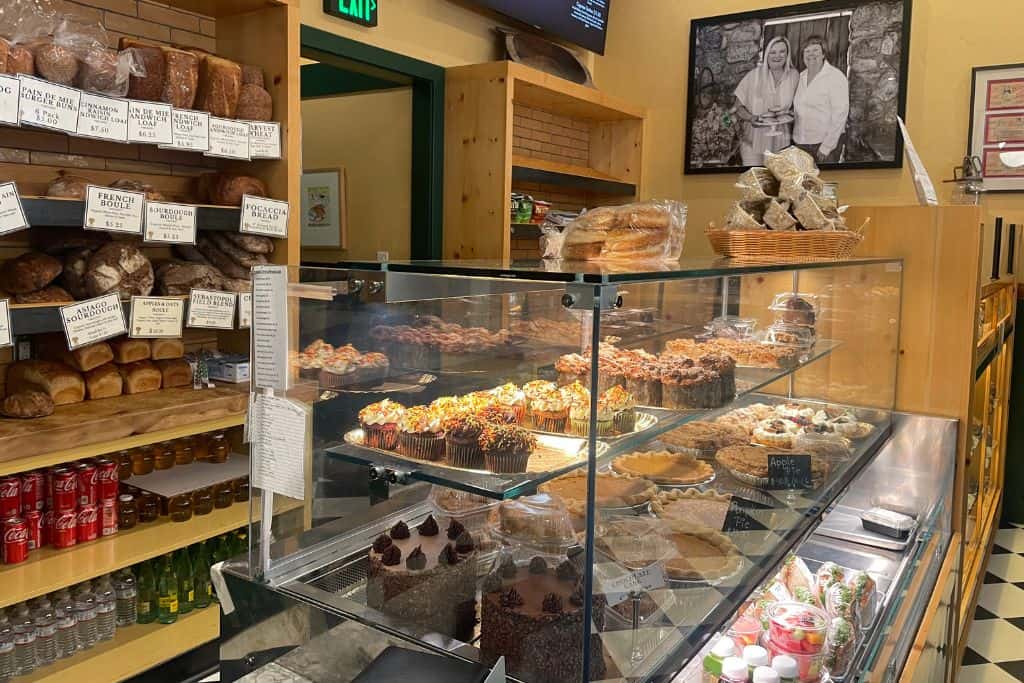 Inside the cozy Model Bakery in St. Helena, known for its famous English muffins.